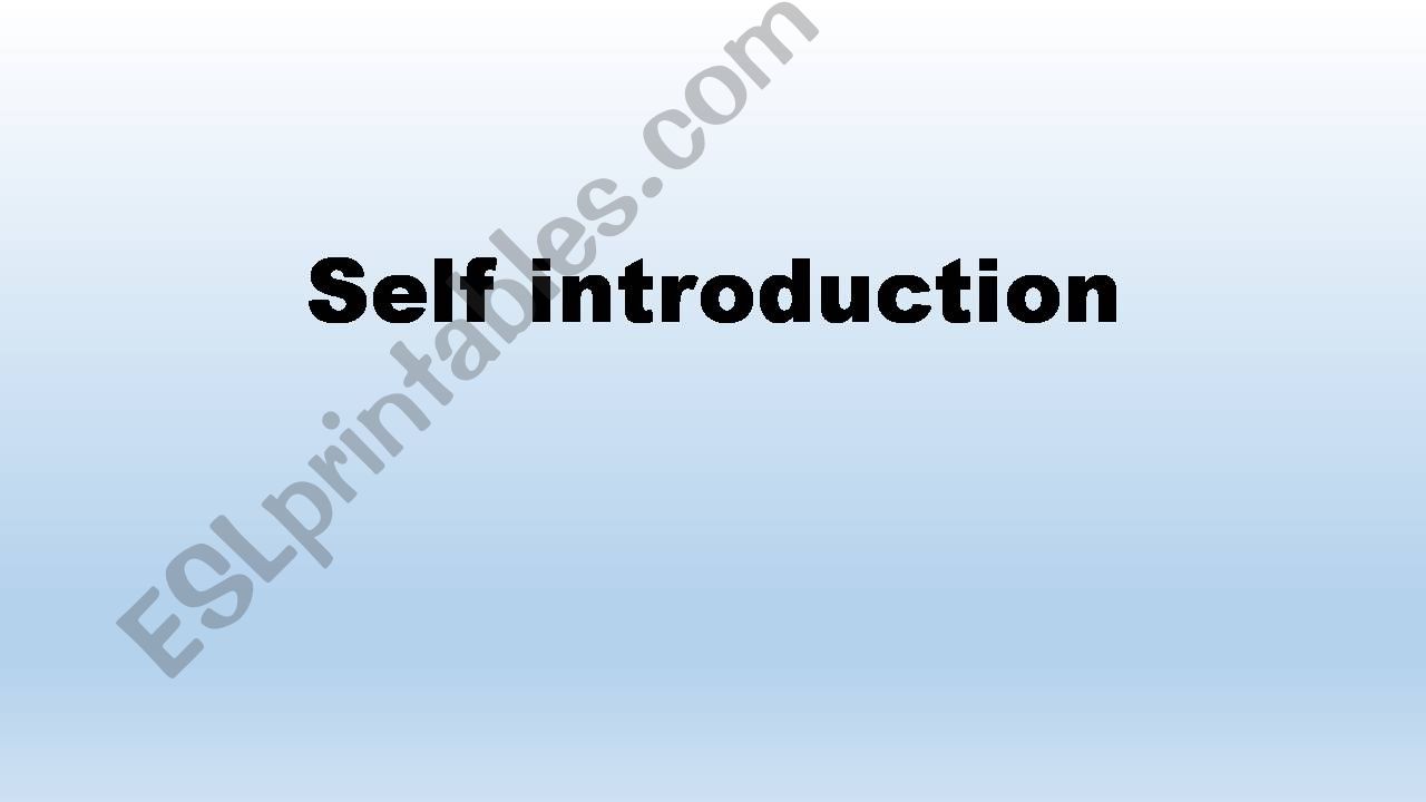 self introduction powerpoint