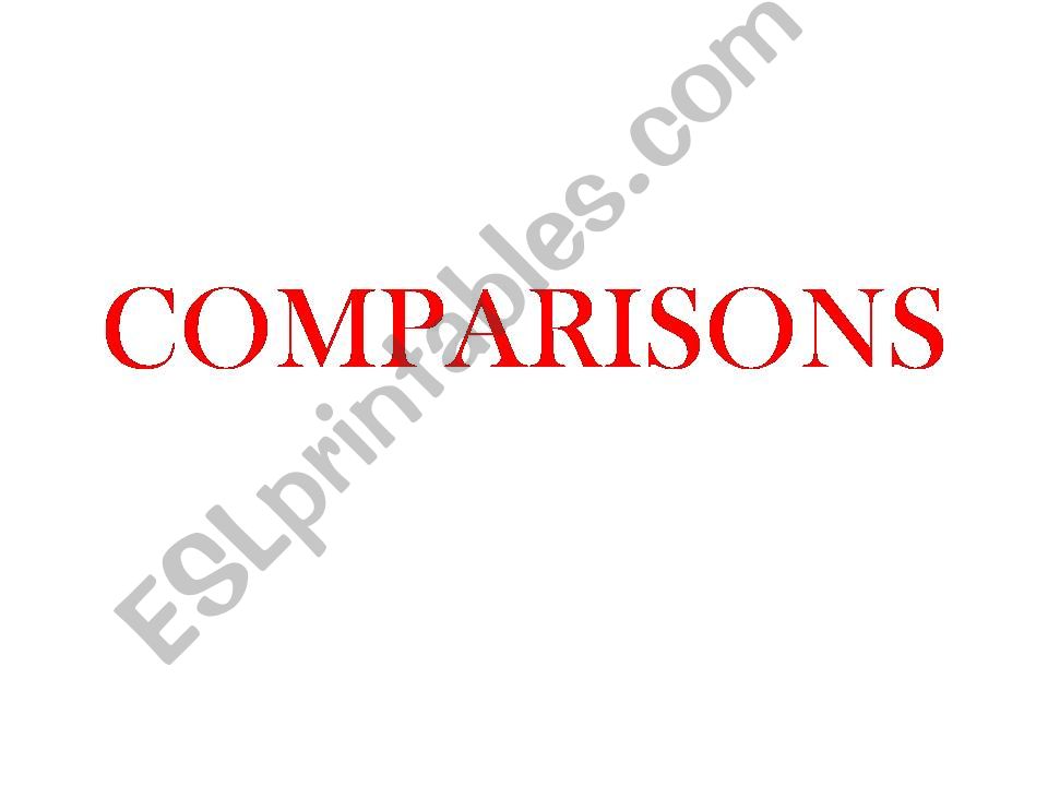 All comparatives powerpoint