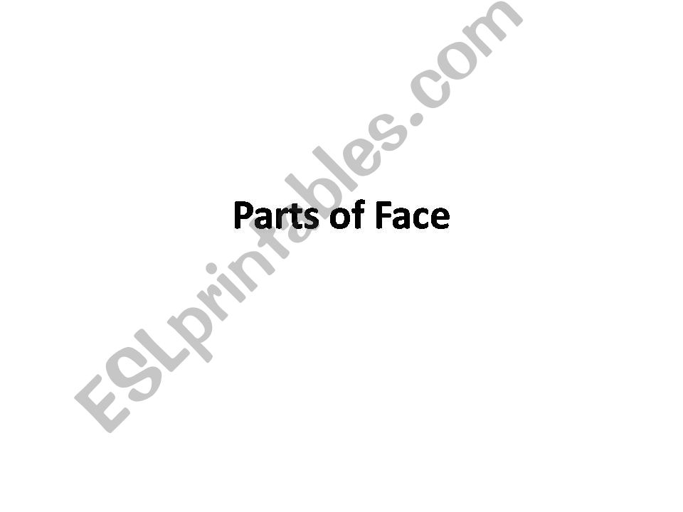 Parts of Face powerpoint