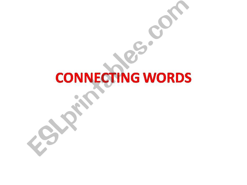 connecting words powerpoint