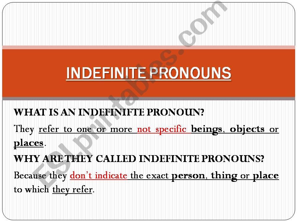 indefinite pronoun powerpoint