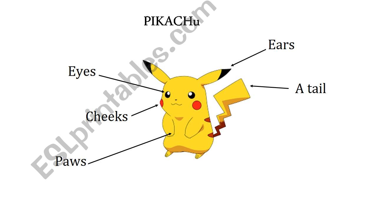 Pokemon Animal body parts powerpoint