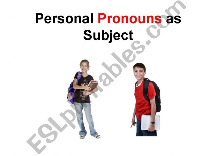 Personal Pronouns as Subject powerpoint