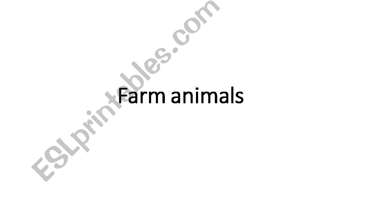 Farm animals powerpoint