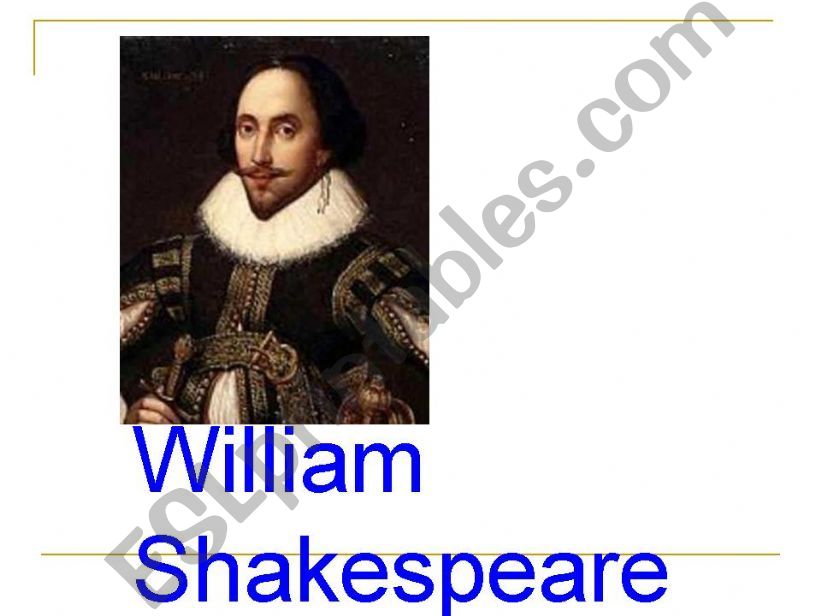 William Shakespeares life powerpoint