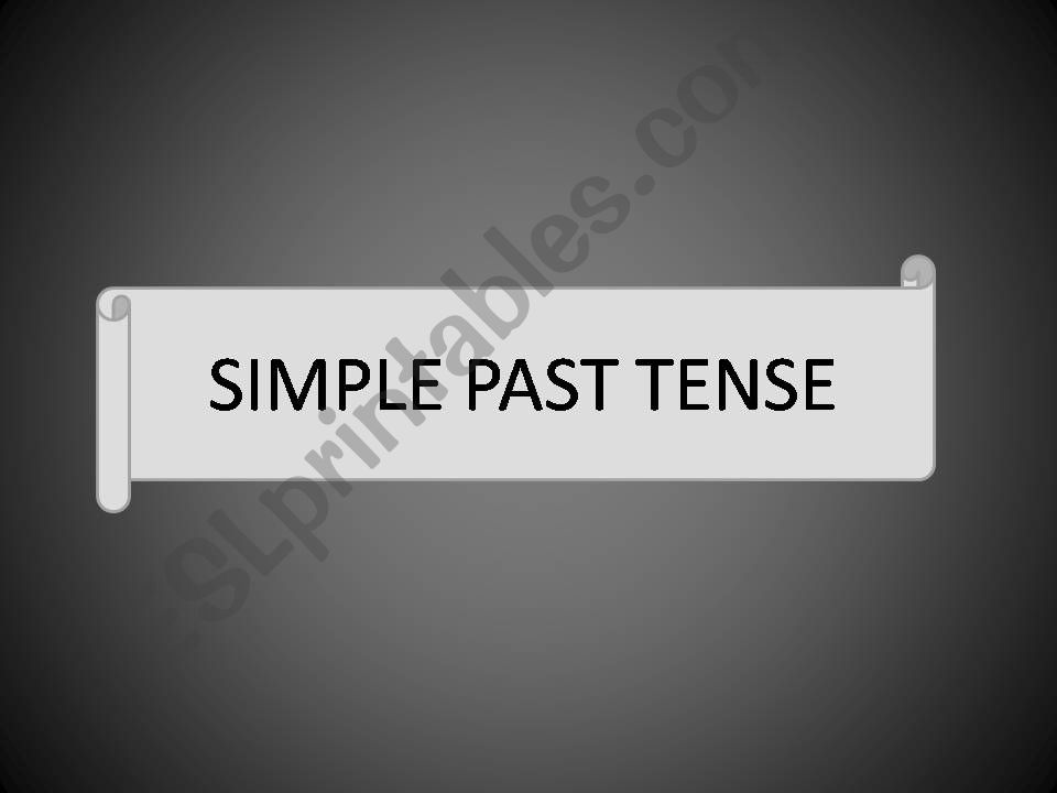 simple past tenses  powerpoint