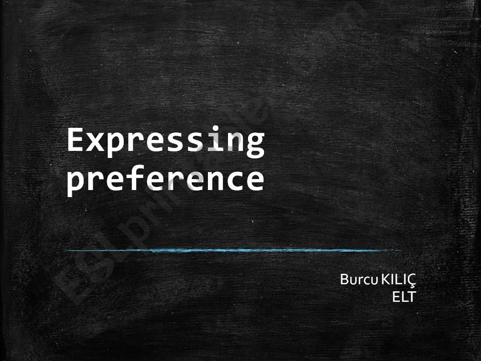 Expressing preference powerpoint