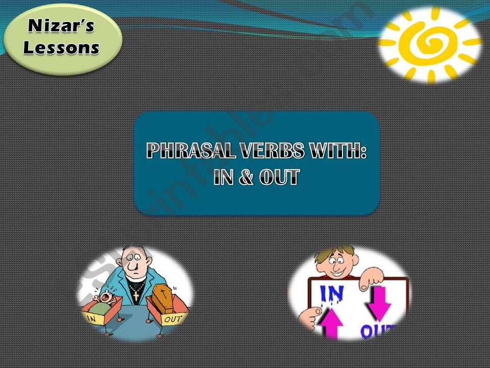 phrasal verbs with in & out powerpoint