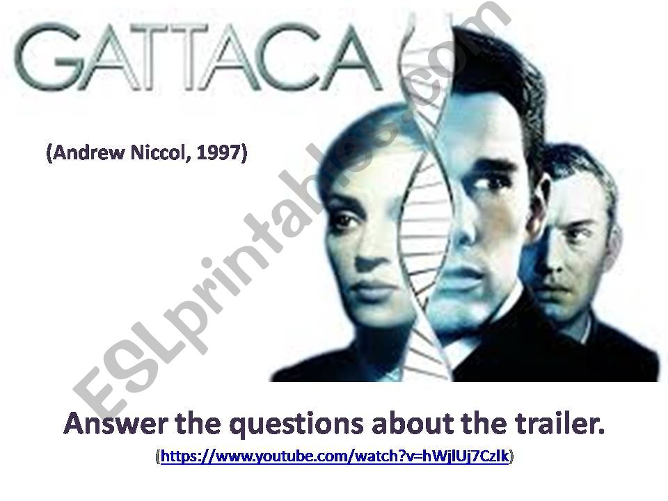 Gattaca - movie trailer powerpoint