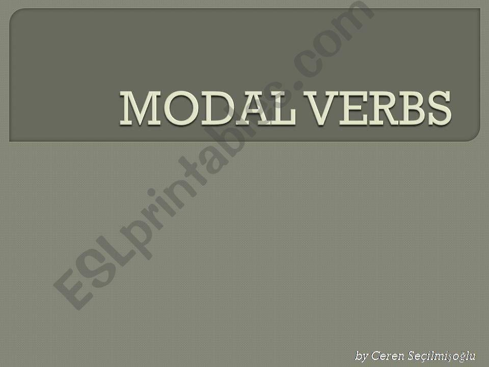 Modal Verbs powerpoint