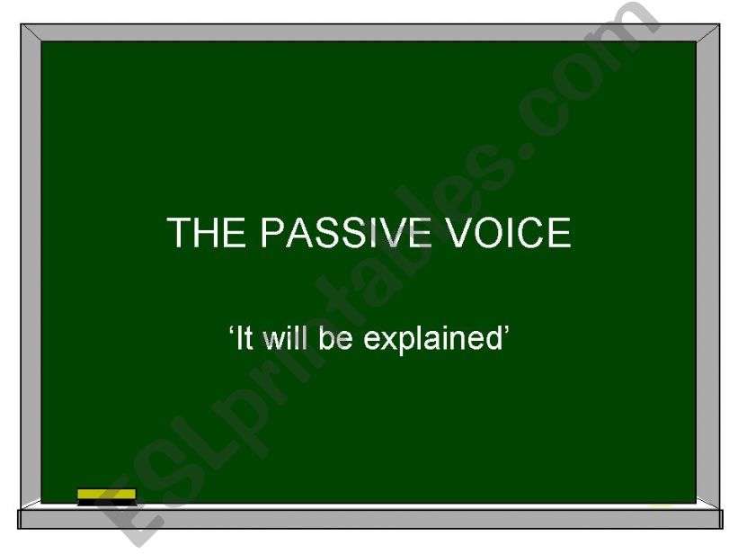 The Passve Voice powerpoint