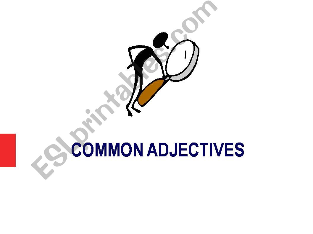 COMMON ADJECTIVES powerpoint