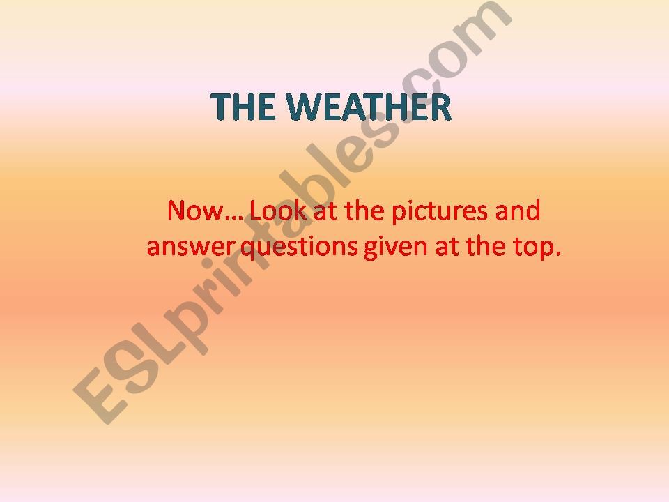 The weather powerpoint