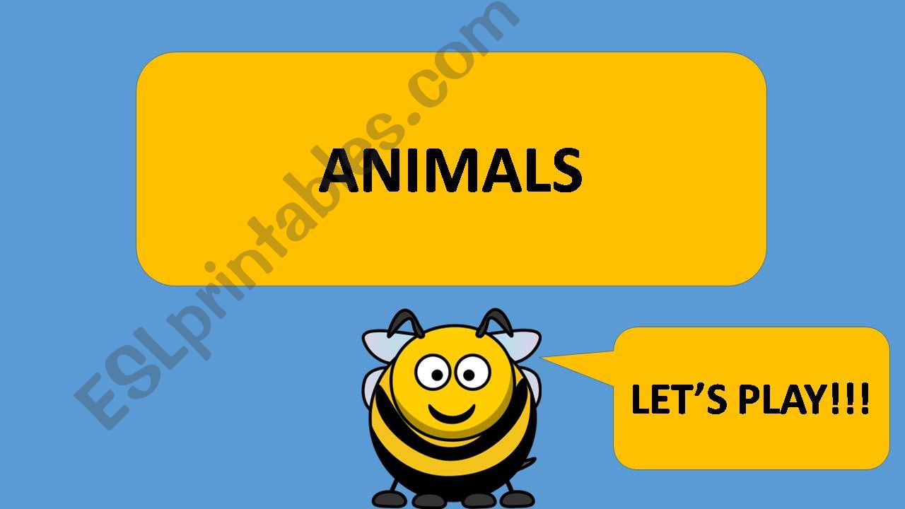 Animals game powerpoint