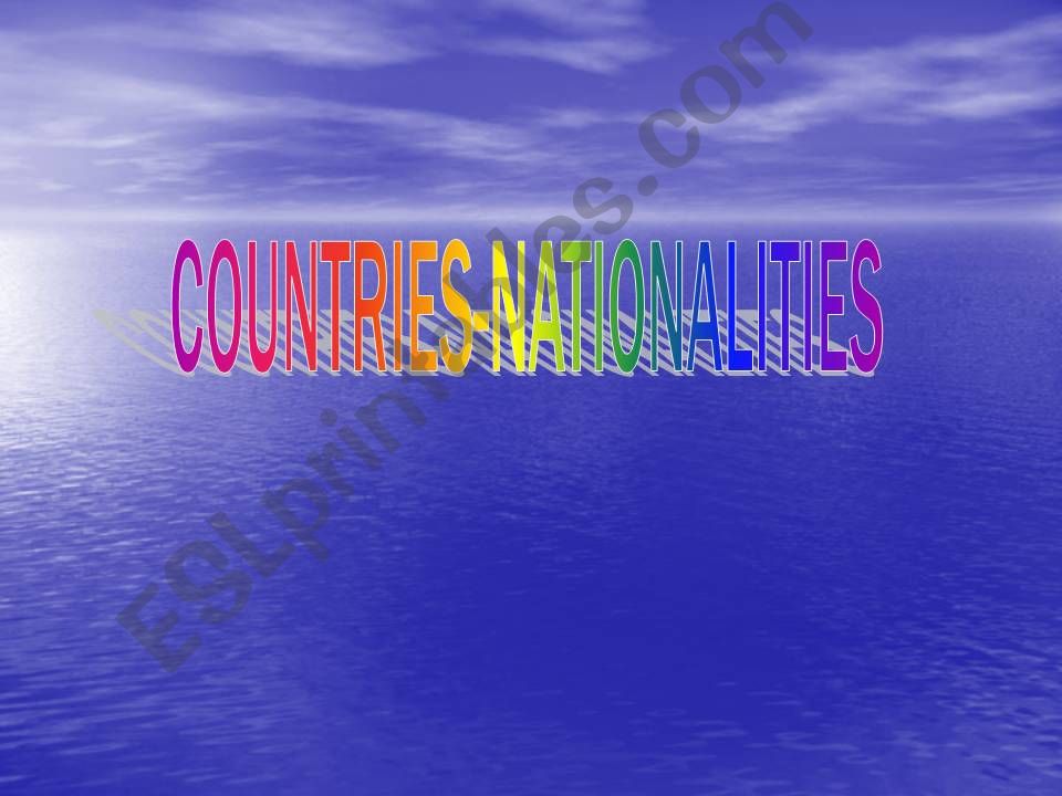 Countries-Nationalities-Flags powerpoint