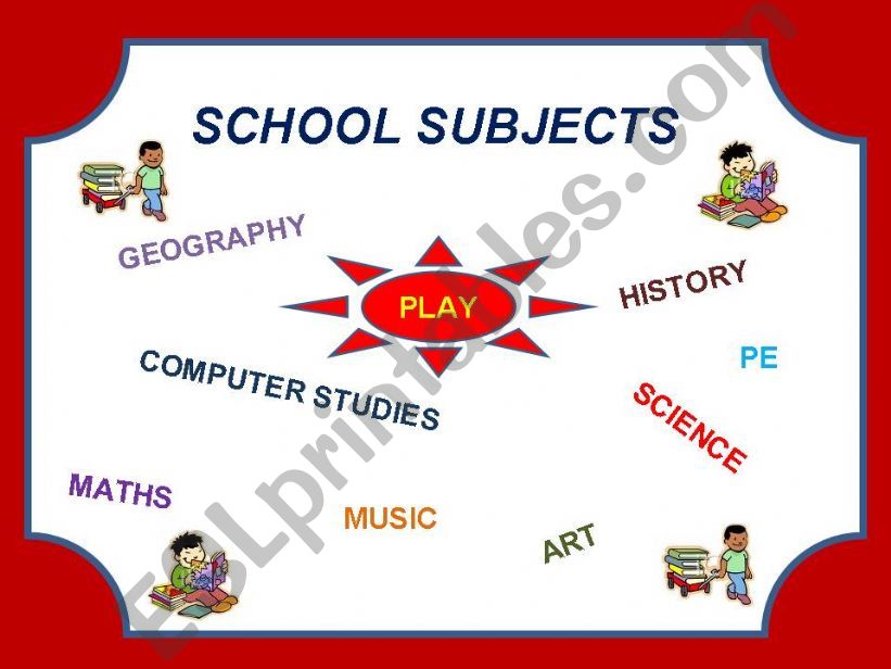 school subjects powerpoint