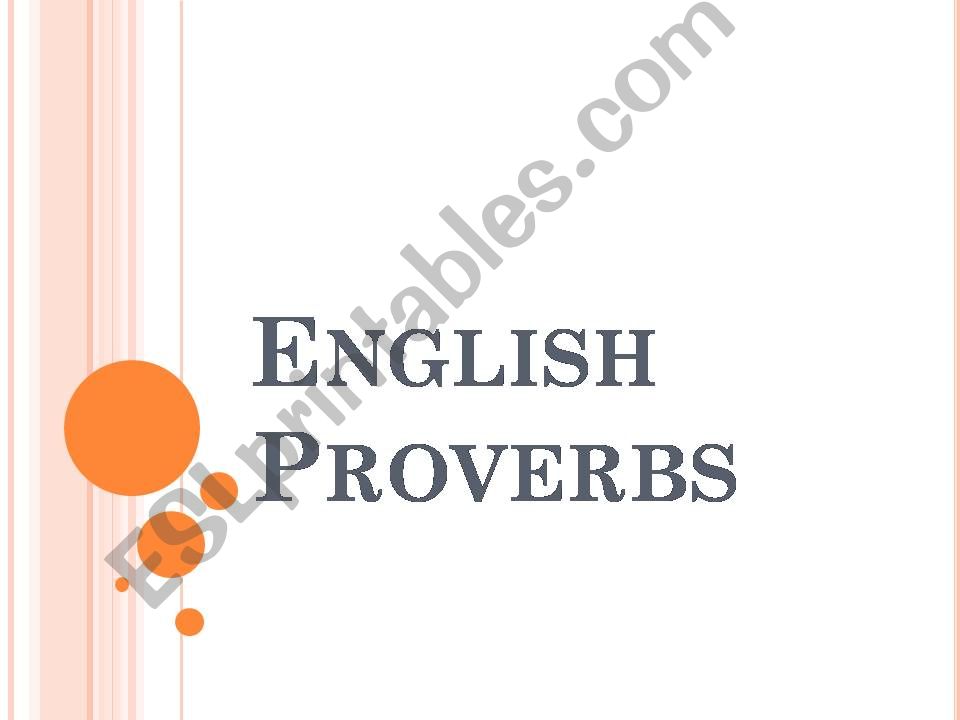 English Proverbs powerpoint