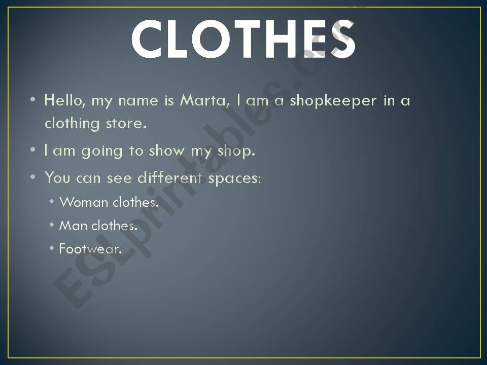 clothes powerpoint