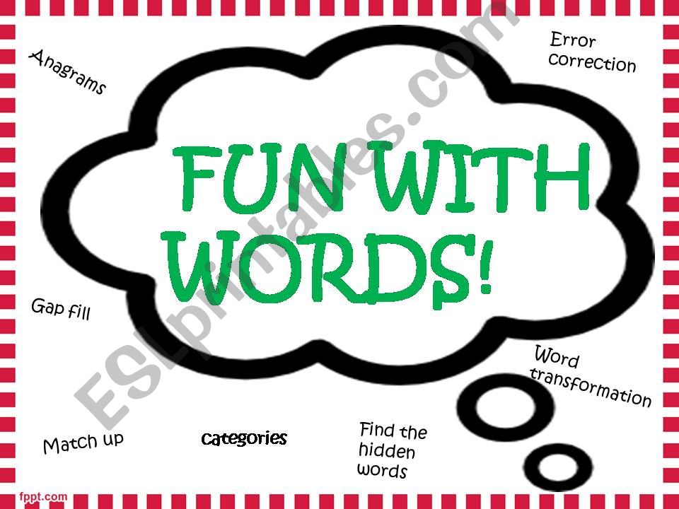 Fun activities with words powerpoint