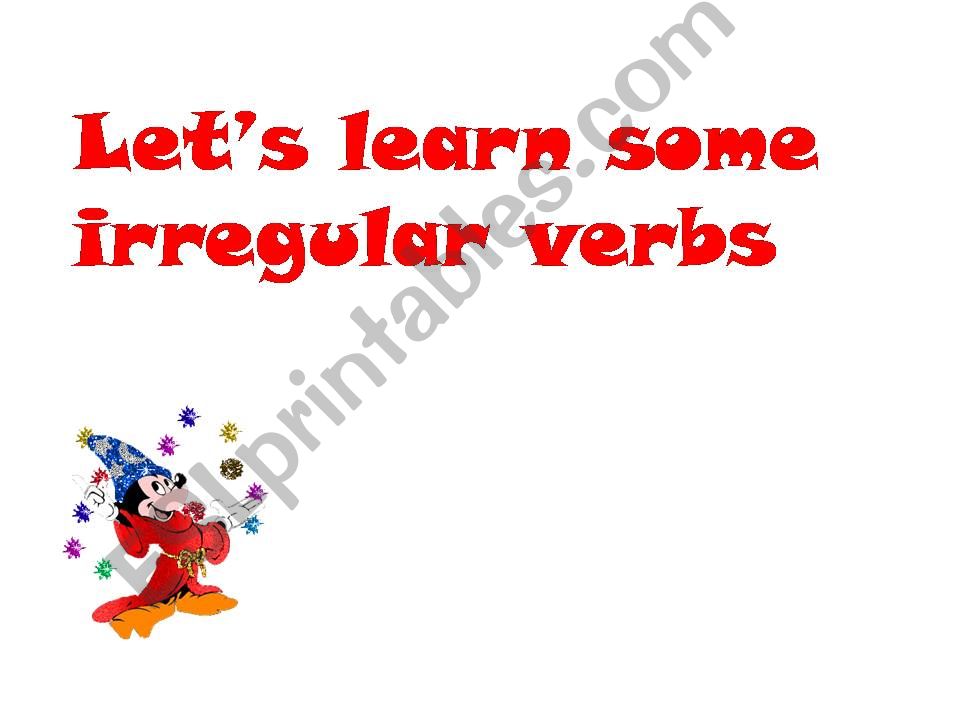 Irregular Verbs Game powerpoint