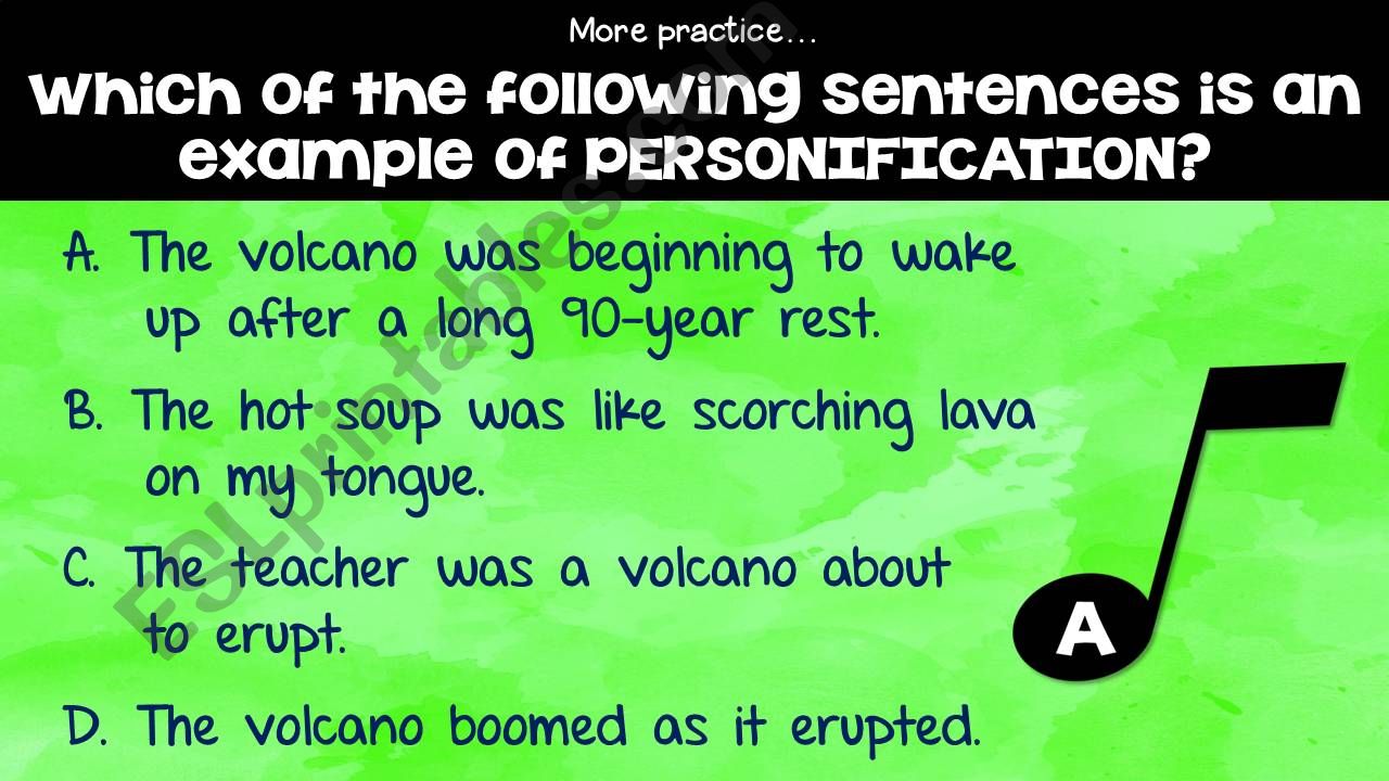 Idioms, Metaphors, Similes, Hyperboles, Onomatopoeia, Alliteration and MORE!  examples with multiple choice questions  48 SLIDES