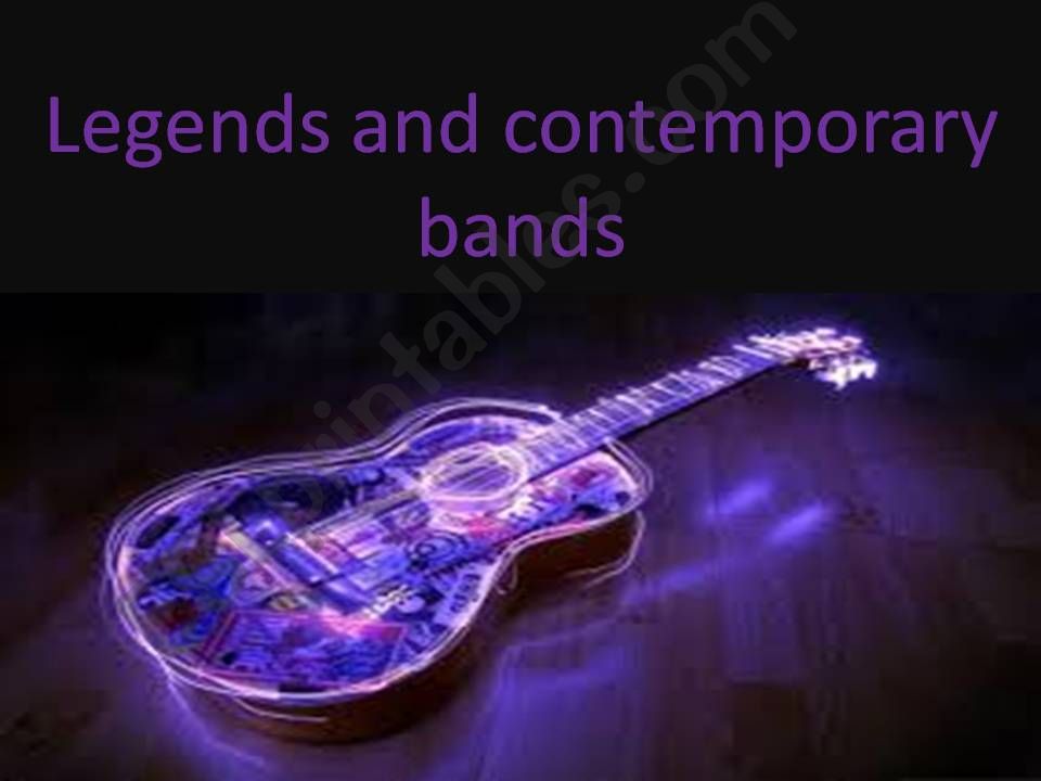 Contemporary music bands, powerpoint