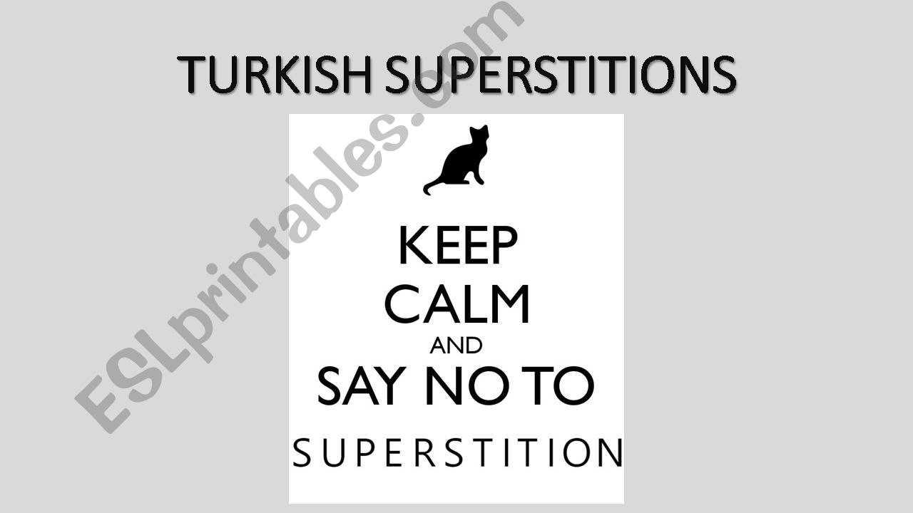 TURKISH SUPERSTITIONS powerpoint