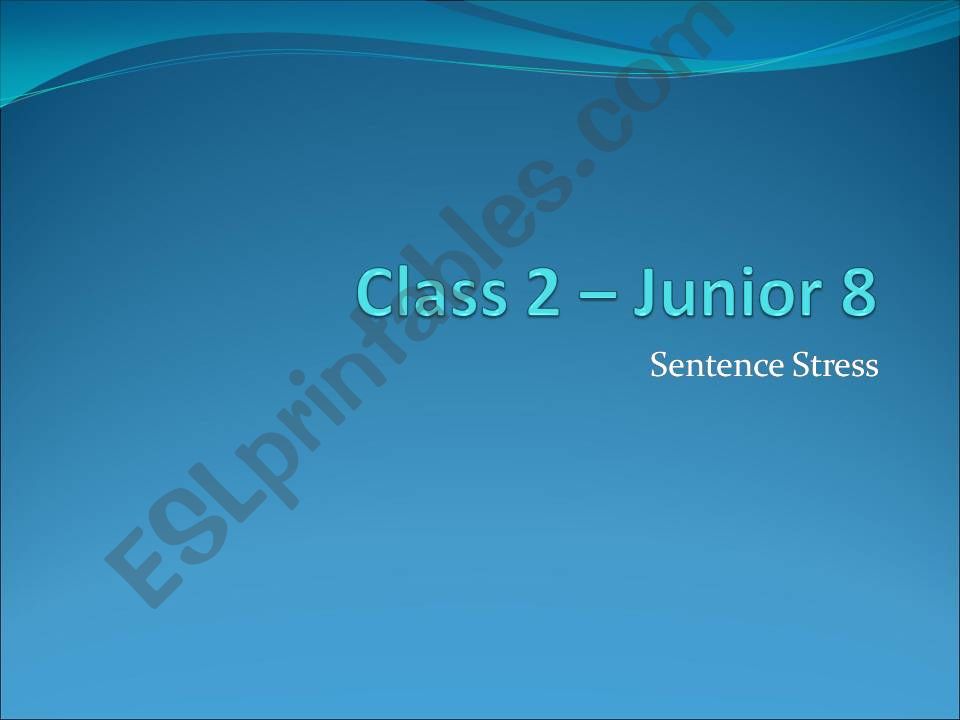 Sentence stress powerpoint