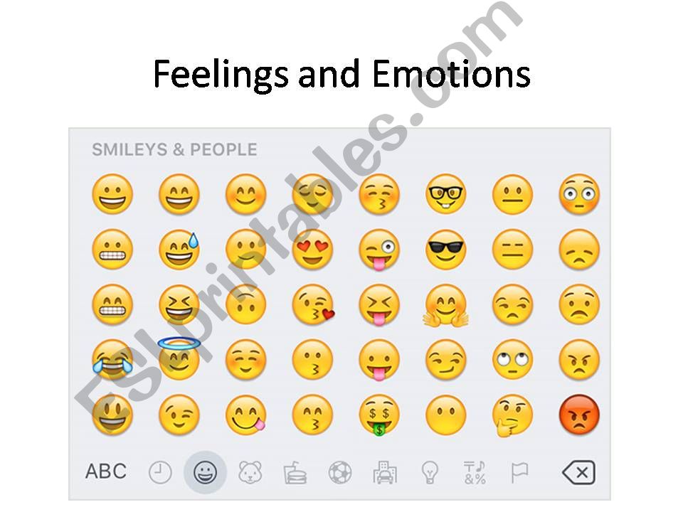 Feelings / Emotions  powerpoint