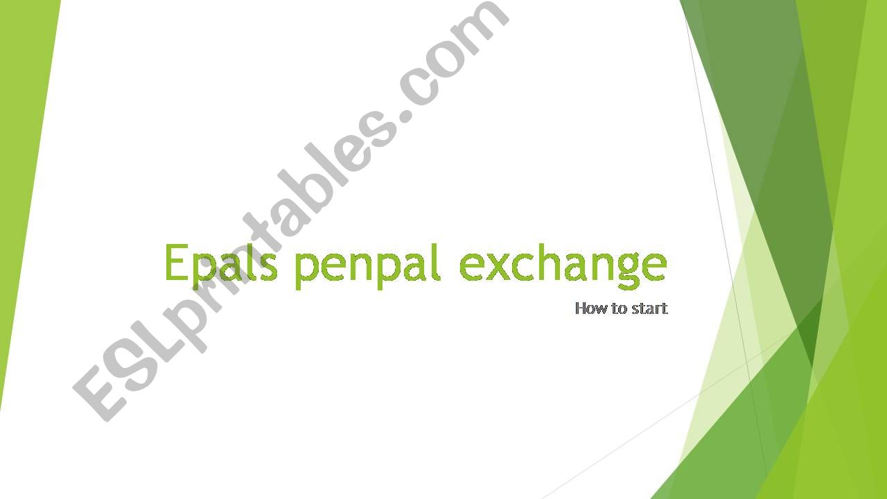 How to - penpal exchange on epals.com