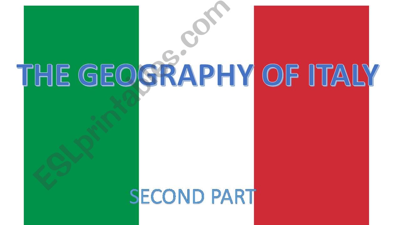 2 THE GEOGRAPHY OF ITALY powerpoint
