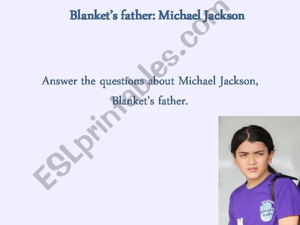 Michael Jackson questions powerpoint