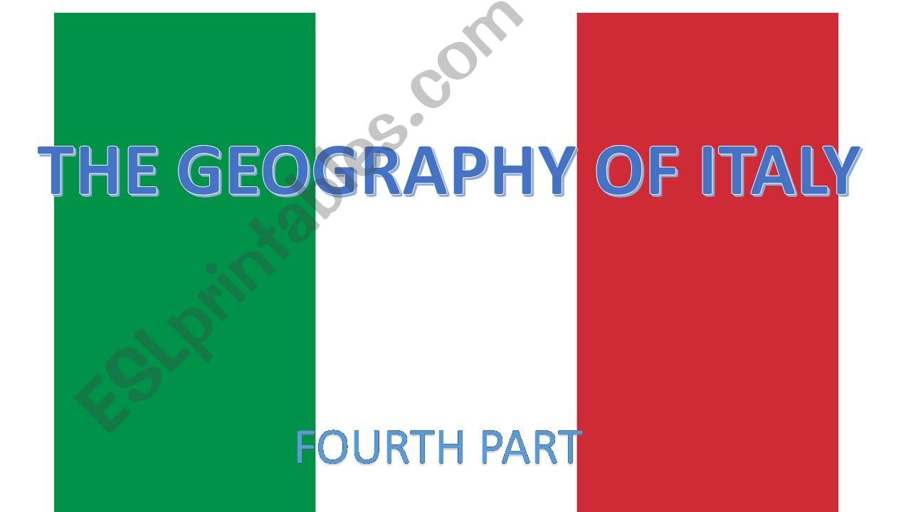 4 THE GEOGRAPHY OF ITALY powerpoint