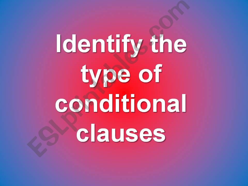 Identifying Conditional Clauses