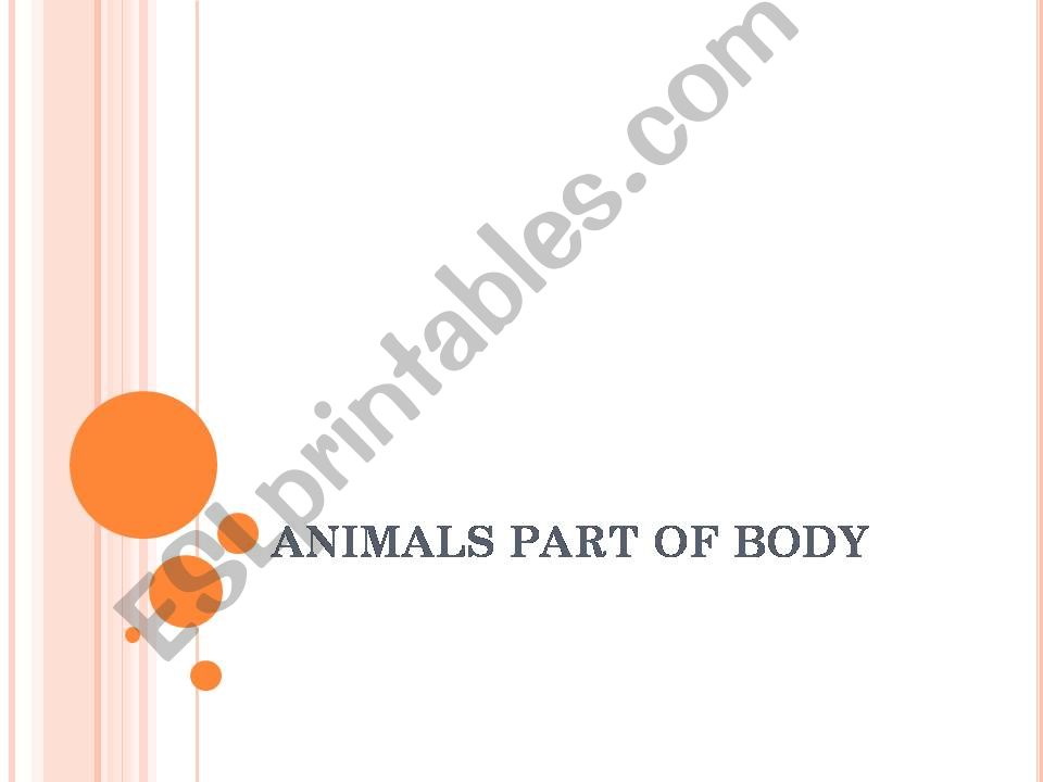 animal part of body powerpoint