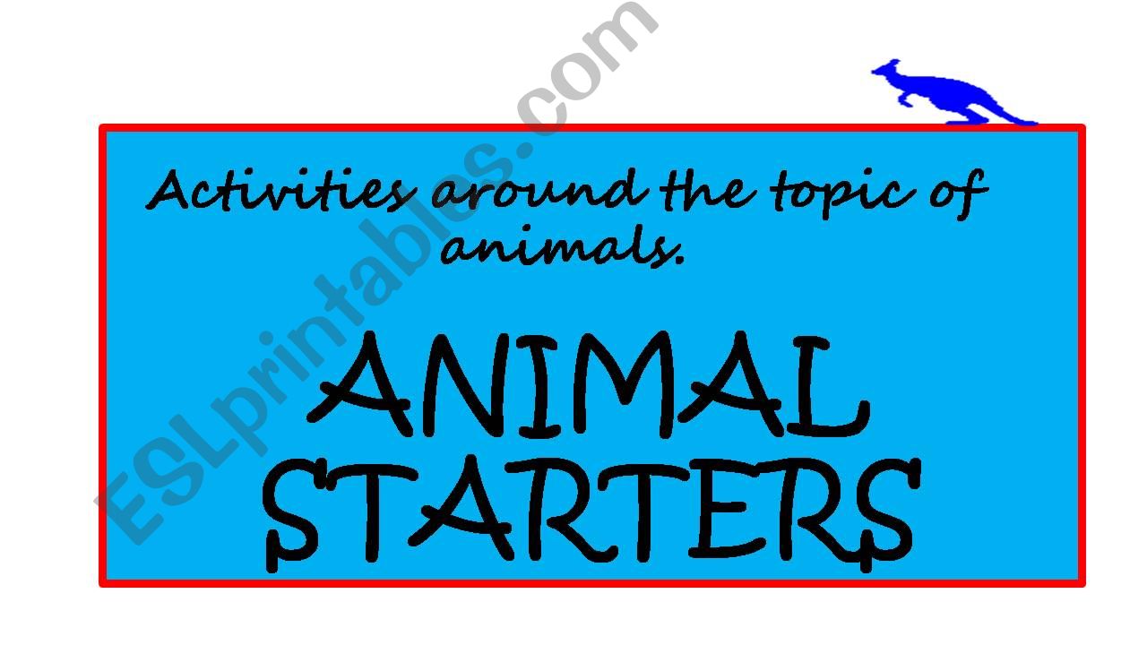 Fun language activities on the topic of animals