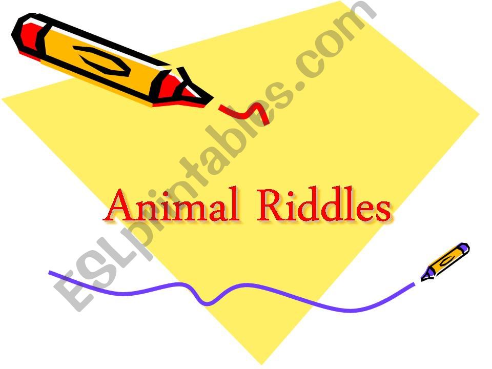 animal riddles powerpoint