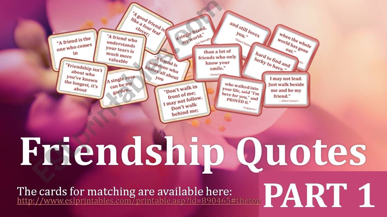 Friendship Quotes Part 1 powerpoint