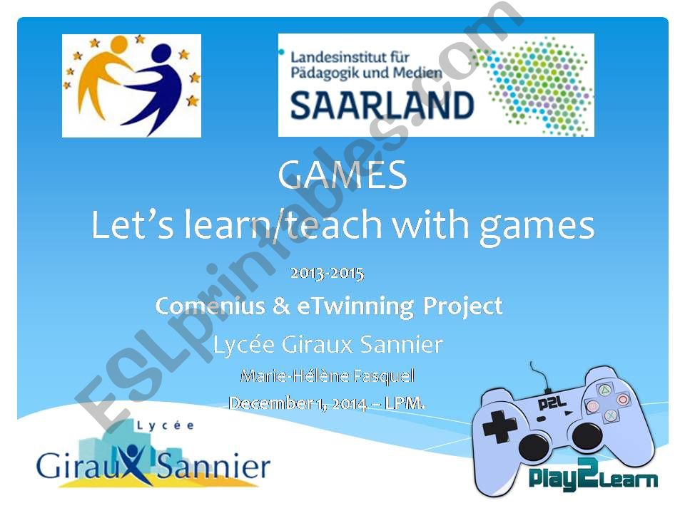 Gamification and learning:) powerpoint