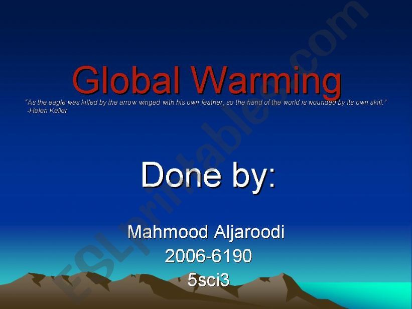 Global Warming powerpoint