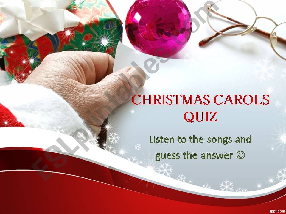 Chirstmas songs quiz powerpoint