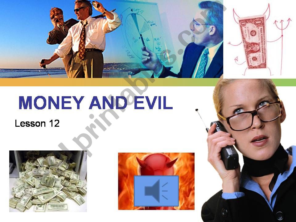 money and evil powerpoint