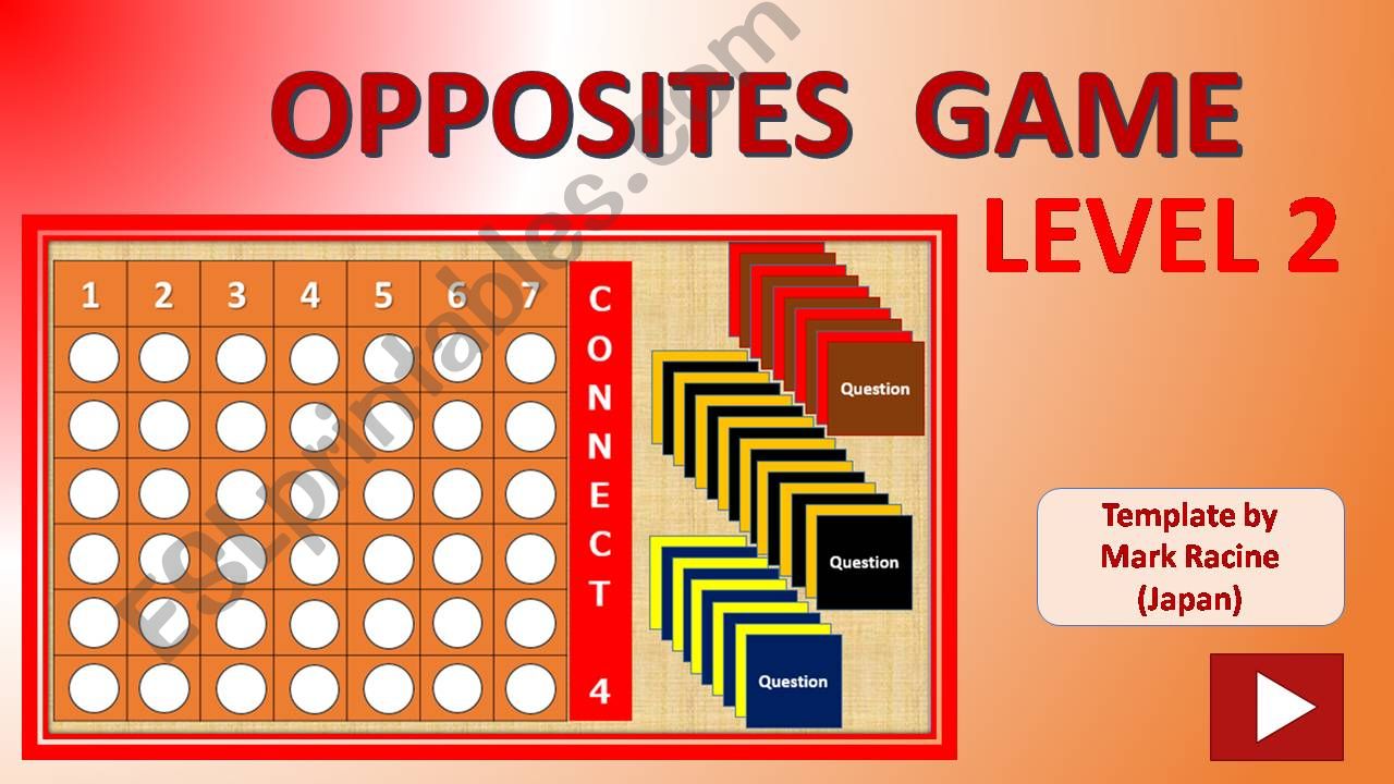Connect 4 OPPOSITES Level 2 (out of 3)