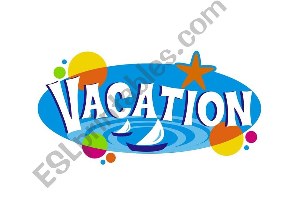 Vacation Activities powerpoint