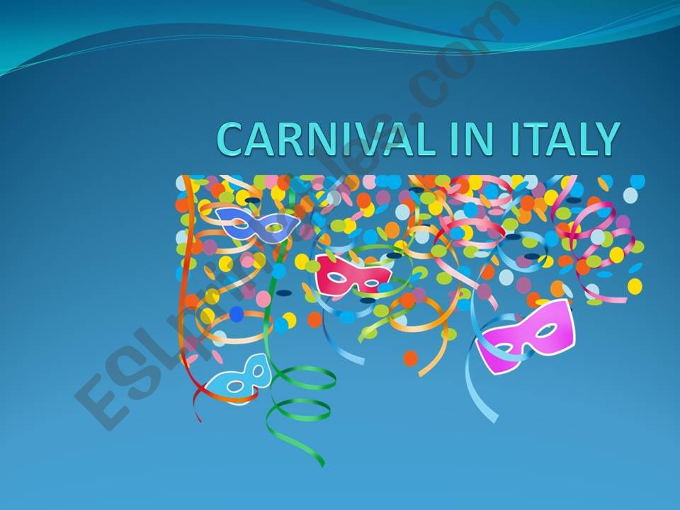 Carnival in Italy powerpoint