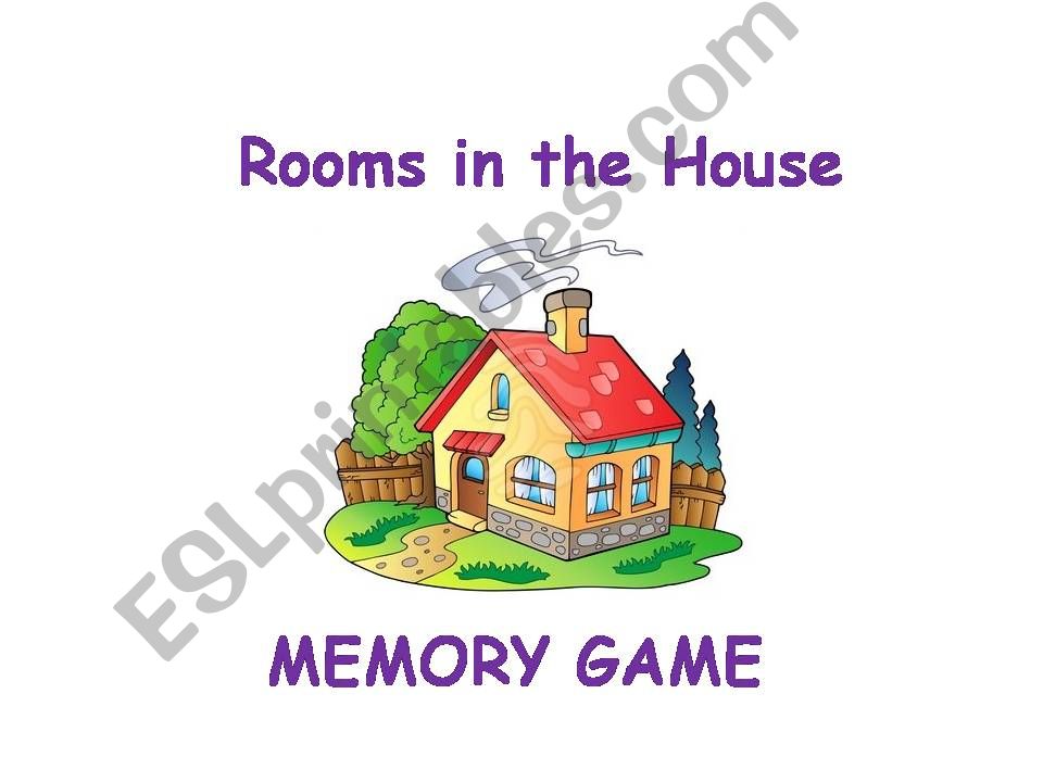 Rooms in the house Memory game