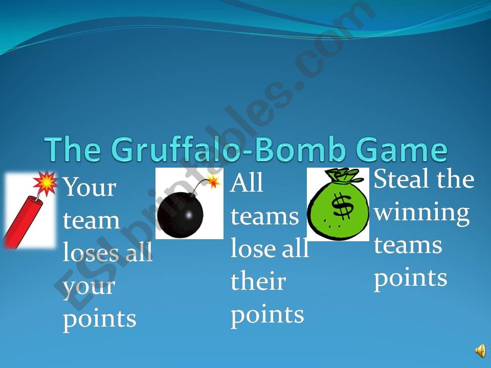 The Gruffalo(Julia Donaldson)-Bomb Game