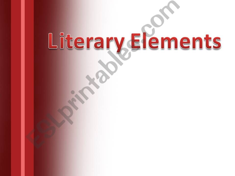 Literary Elements powerpoint