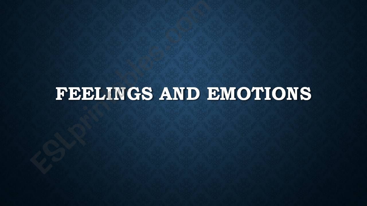Feelings and emotions powerpoint