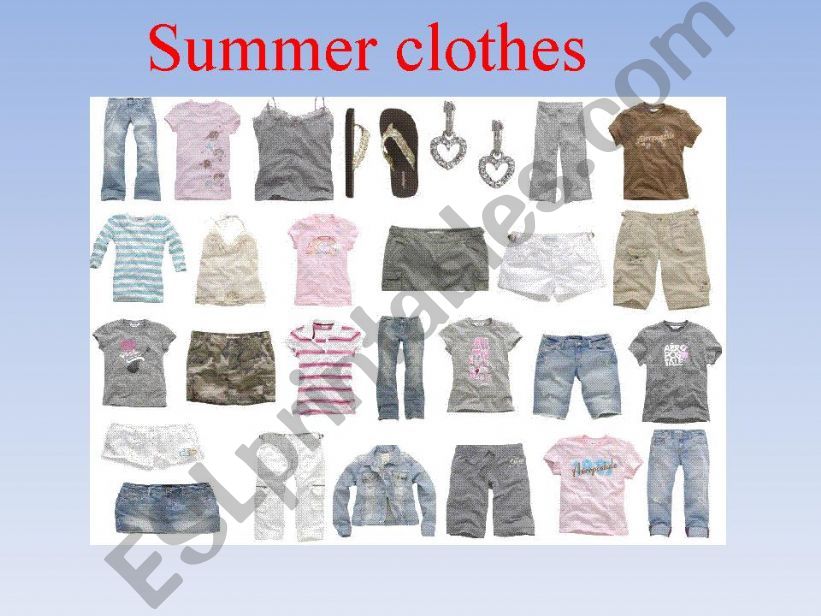 summer clothes powerpoint